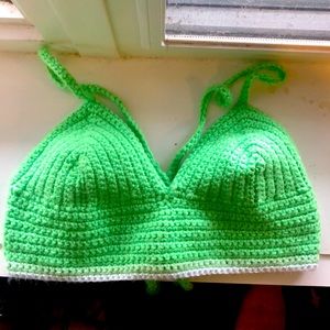 Handmade Adjustable Crocheted Cropped Top!